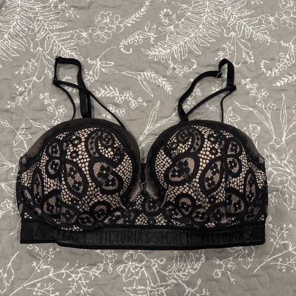Victoria's Secret Other - Victoria's Secret - Very Sexy Push Up Bra w/ Removable Straps Black/Nude 34D